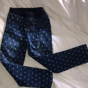 Cat & Jack Dark Blue Kids Jeans with Heart Pattern